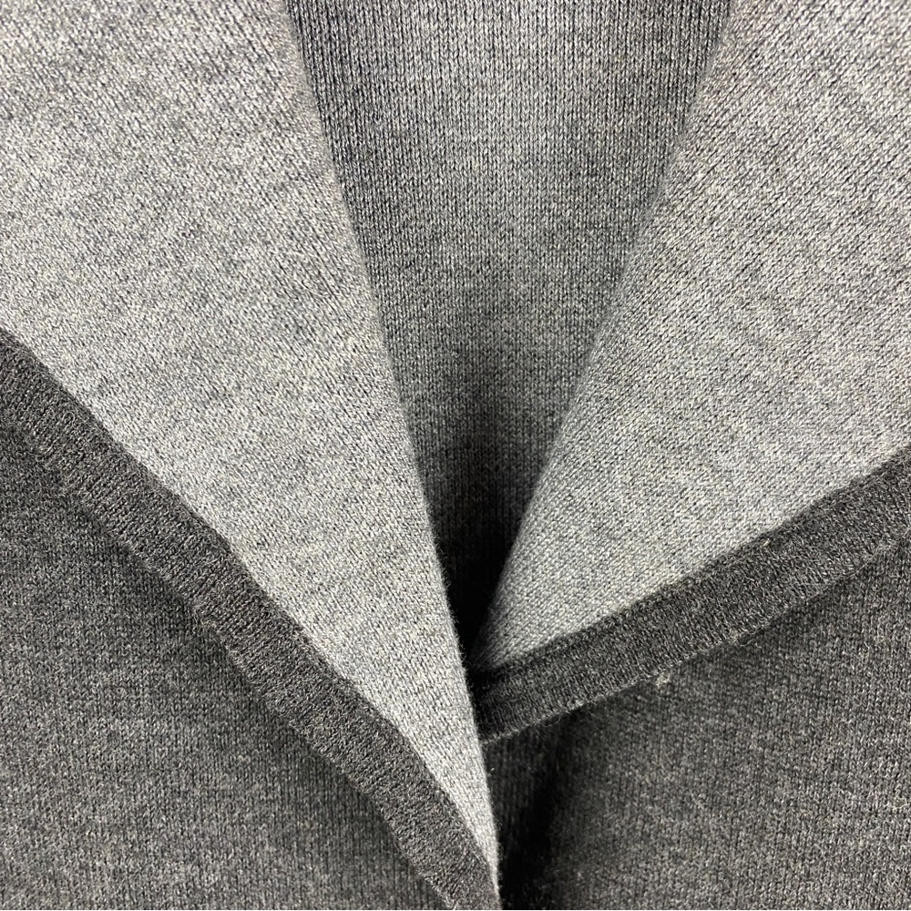 ✨3/$20✨ Catherine Malandrino Wool Blend Knit Blazer Cardigan Grey Open Front - Picture 6 of 11